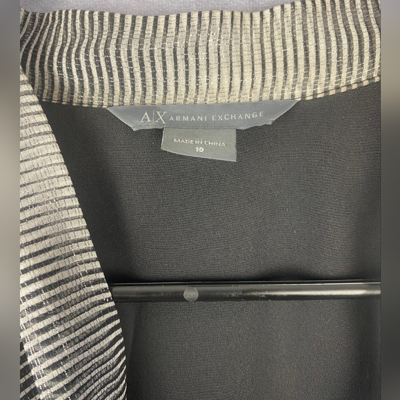 A/X Armani Exchange Black and White Fit and Flare Mini Dress Size 10 - Picture 3 of 9